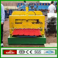 glazed tile colored steel metal roof and roll forming machine